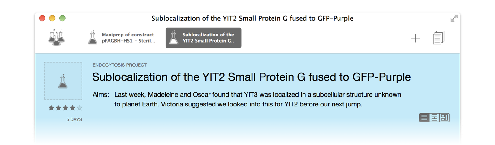 Example Experiment in Findings